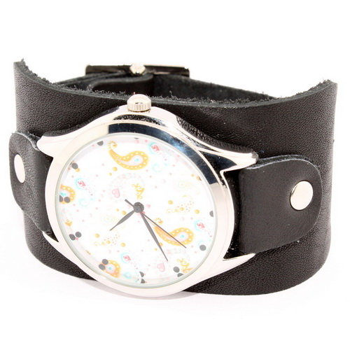 Сплошной кожаный браслет для часов Retro Артикул: WS5320BL
