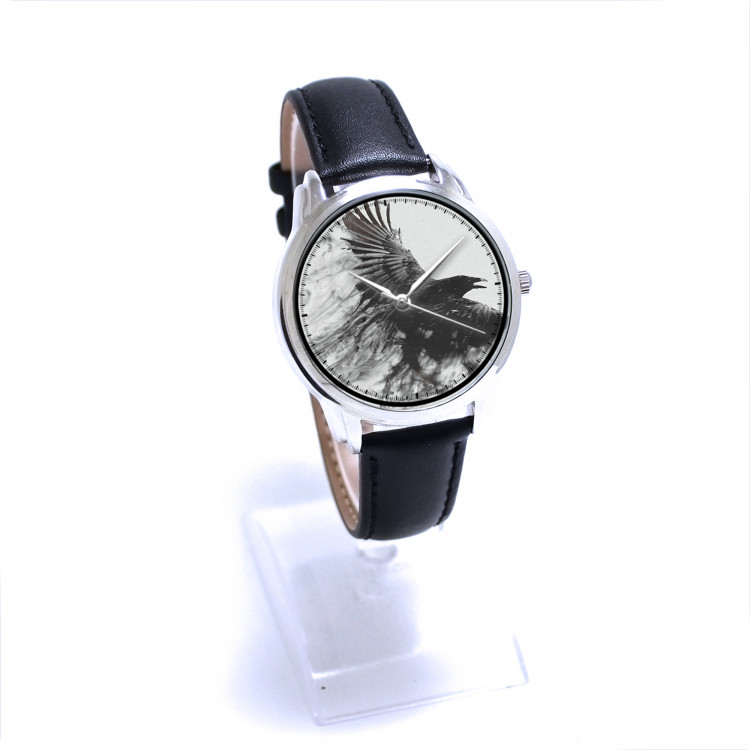 Наручные часы Raven с чёрным вороном Артикул: RVN275BL
