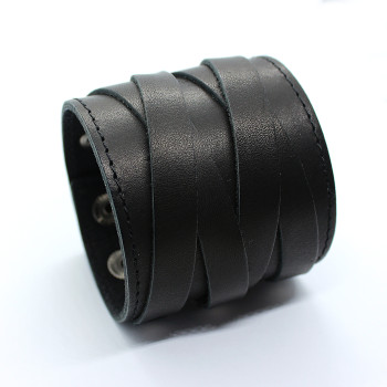 Кожаный браслет ArtStore 2xCuff 3295STBL Черный 