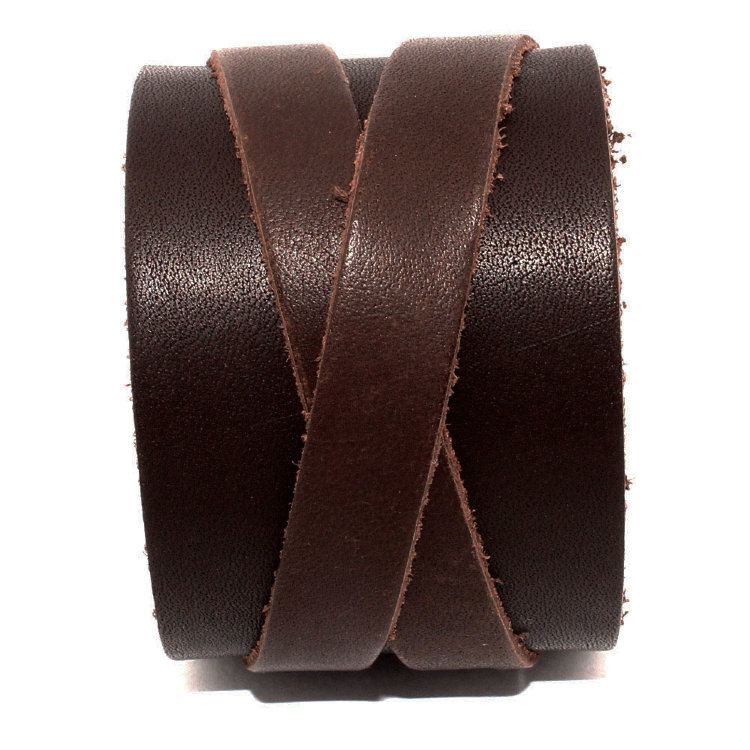 Узкий кожаный браслет X329 с крестом из полос кожи Артикул: LB4293BR