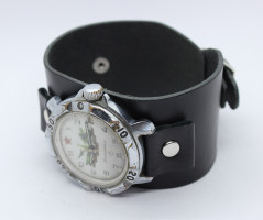 Глянцевий чорний браслет для годинника JDM