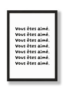 Постер в рамке Vous etes aime