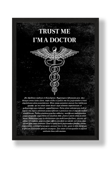 Постер в рамке Trust me I&#039;m doctor 