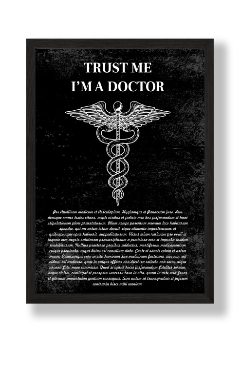 Постер в рамке Trust me I&#039;m doctor Артикул: POS0004A4BL