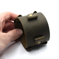 Широкий кожаный браслет JD Steampunk Широкий кожаный браслет JD Steampunk