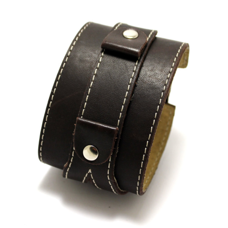Напульсник для годинника Collar ST Dark brown зі світлою прошивкою Артикул: 5040STBR