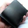 Черное кожаное портмоне зажим для денег Flex MC ручной работы - фото 4
