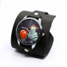 Наручний годинник Клоун на широкому чорному ремінці напульснику - фото 1