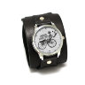 Толстый кожаный браслет КРАСТ для часов - вид с часами (часы не входят в стоимость) - фото 1
