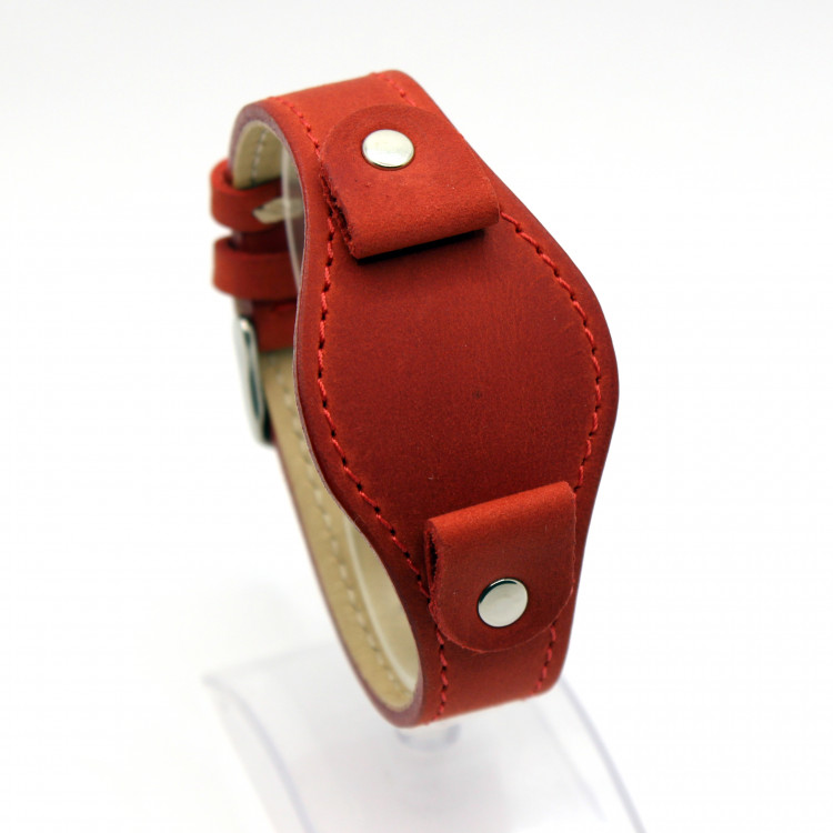 Сплошной кожаный браслет для часов Cobra S 36 мм Артикул: WS7701RD