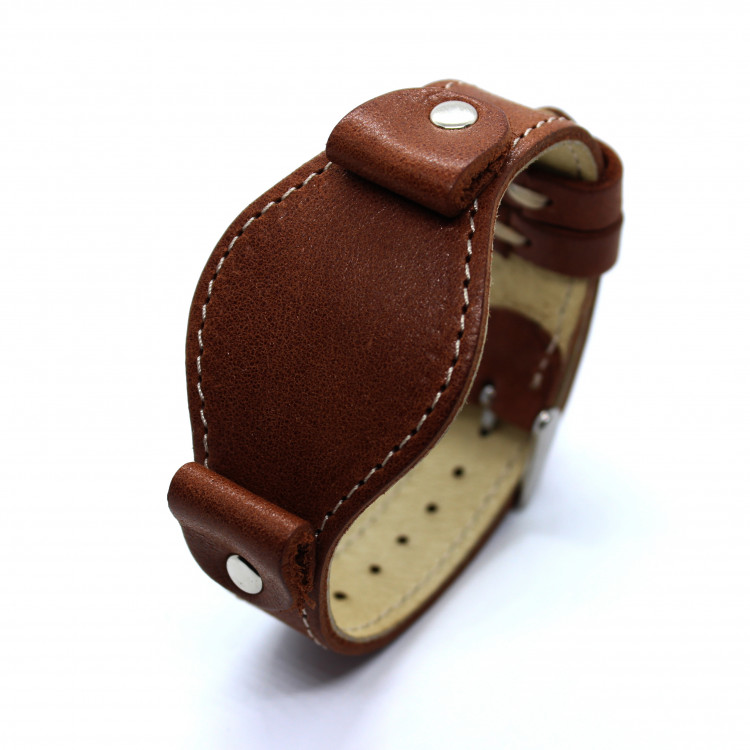 Сплошной кожаный браслет для часов Cobra S 36 мм Артикул: WS7701BL