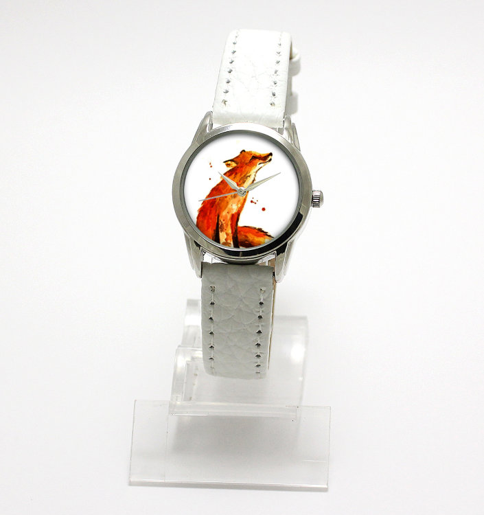 Наручные часы Fox с рисованной лисой Артикул: FOX-14WH