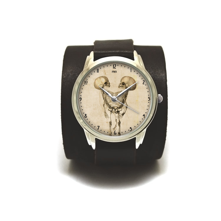 Наручные часы Скелет близнецов с ретро ремешком Артикул: ANCW5500BR