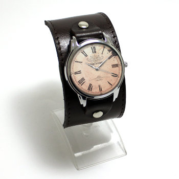 Ремешок на часы Centurion с широким основанием Толстый кожаный ремешок под часы классической или квадратной формы, двухслойный с фигурными просечками.