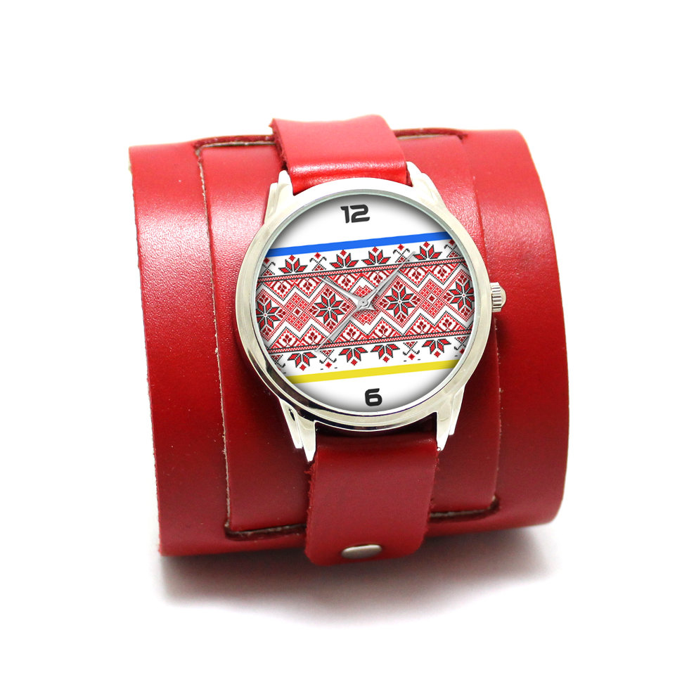 Жіночий наручний годинник Українська вишиванка
