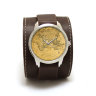 Чоловічий наручний годинник Travellers з картою світу на ремені хендмейд - фото 1