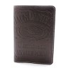Темно-коричневая кожаная обложка для паспорта Джек Дениэлс