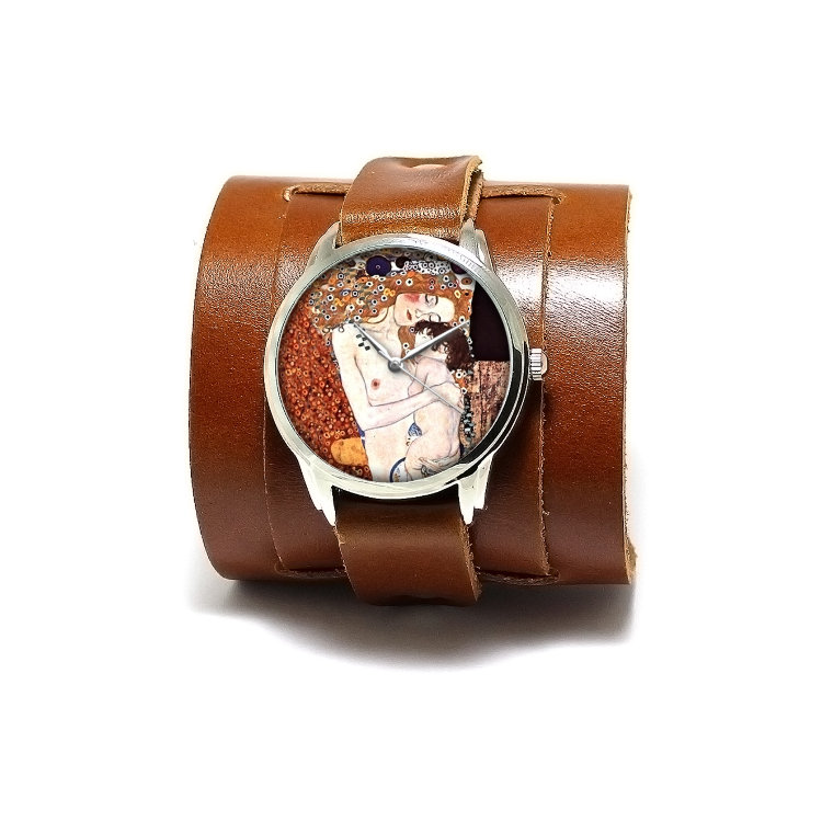 Наручные часы Климт Mere et enfant на рыжем ремешке Артикул: MEA5422RO