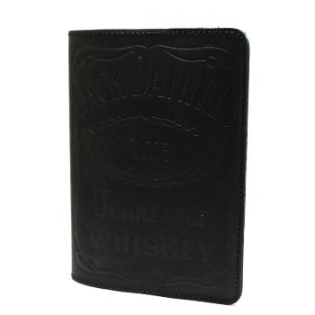Кожаная обложка для паспорта с тиснением черная Обложка для паспорта из натуральной кожи с тиснением