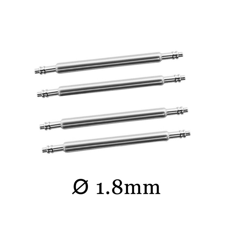 Шпильки крепления спрингбар для наручных часов 28 мм (4 шт) 1,8 мм SPR2818ST Артикул: SPR2818ST