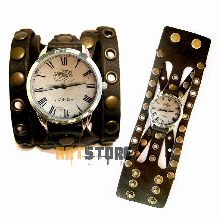 Жіночий годинник Saint на браслеті з заклепками Артикул: SNT15080BR