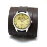 Эксклюзивные наручные часы с Ангелом  на широком кожаном браслете - фото 1