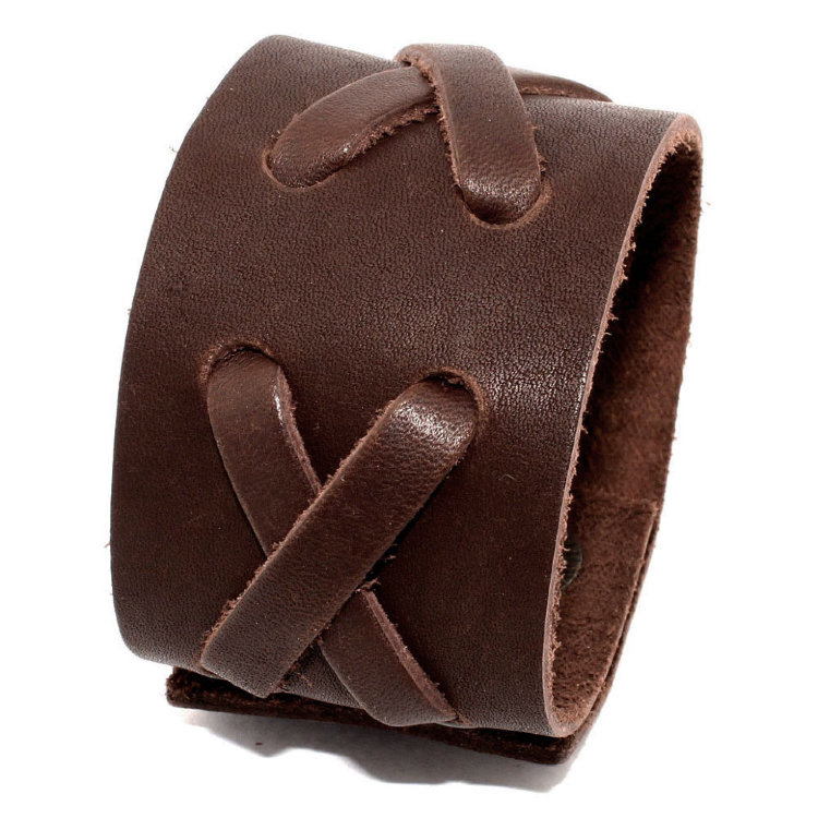 Шкіряний браслет InsideX Brown в стилі рок Артикул: 3512BR