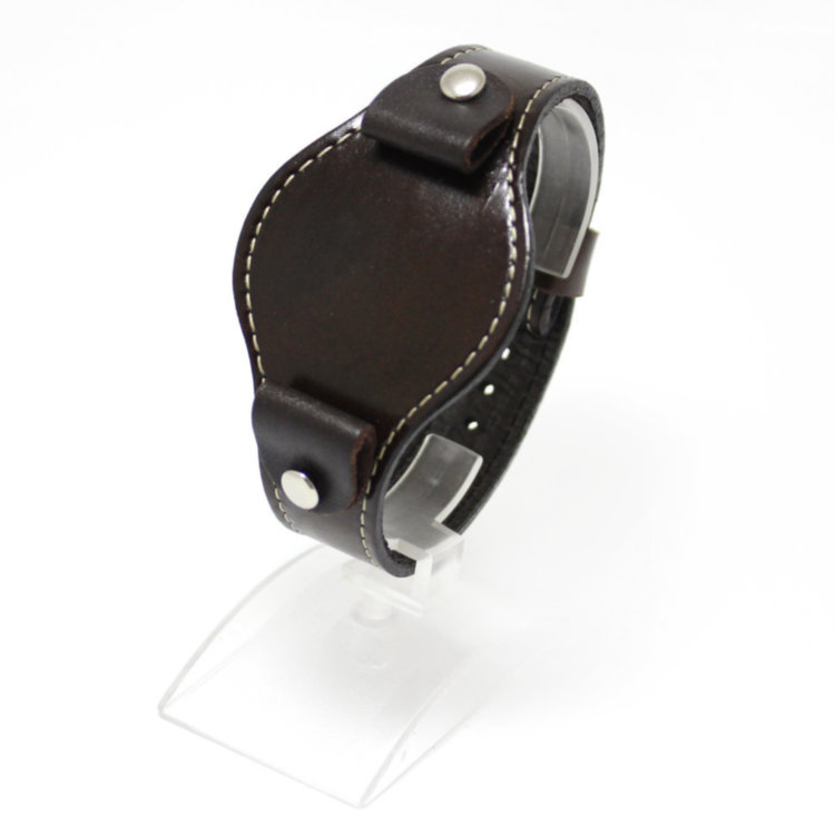 Ремінець для годинника Pride &amp; Bright Cobra Brown з контрастною прошивкою 7700BRWST Артикул: 7700BRWST
