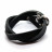 Кожаный браслет Harness Jet черный в стиле минимализм